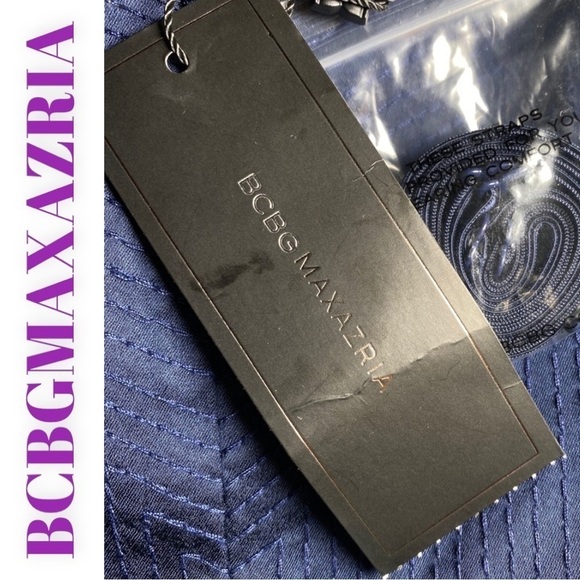 NWT BCBGMAXAZRIA SAS Cobalt Blue Strapless Ruffle Tiered Cocktail Dress, Size 0 - Picture 8 of 10